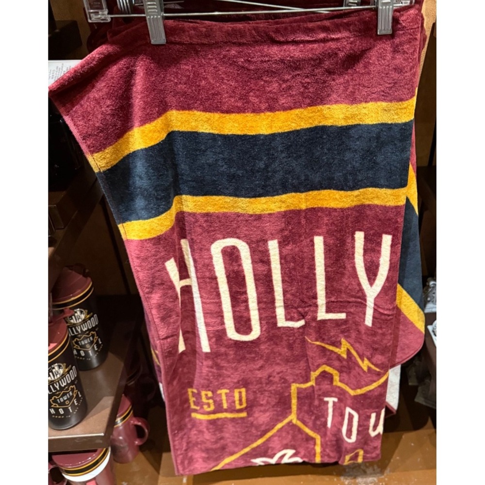 NEW Disney Parks Hollywood Tower Of Terror Hotel Beach Towel HTH Terry Cloth